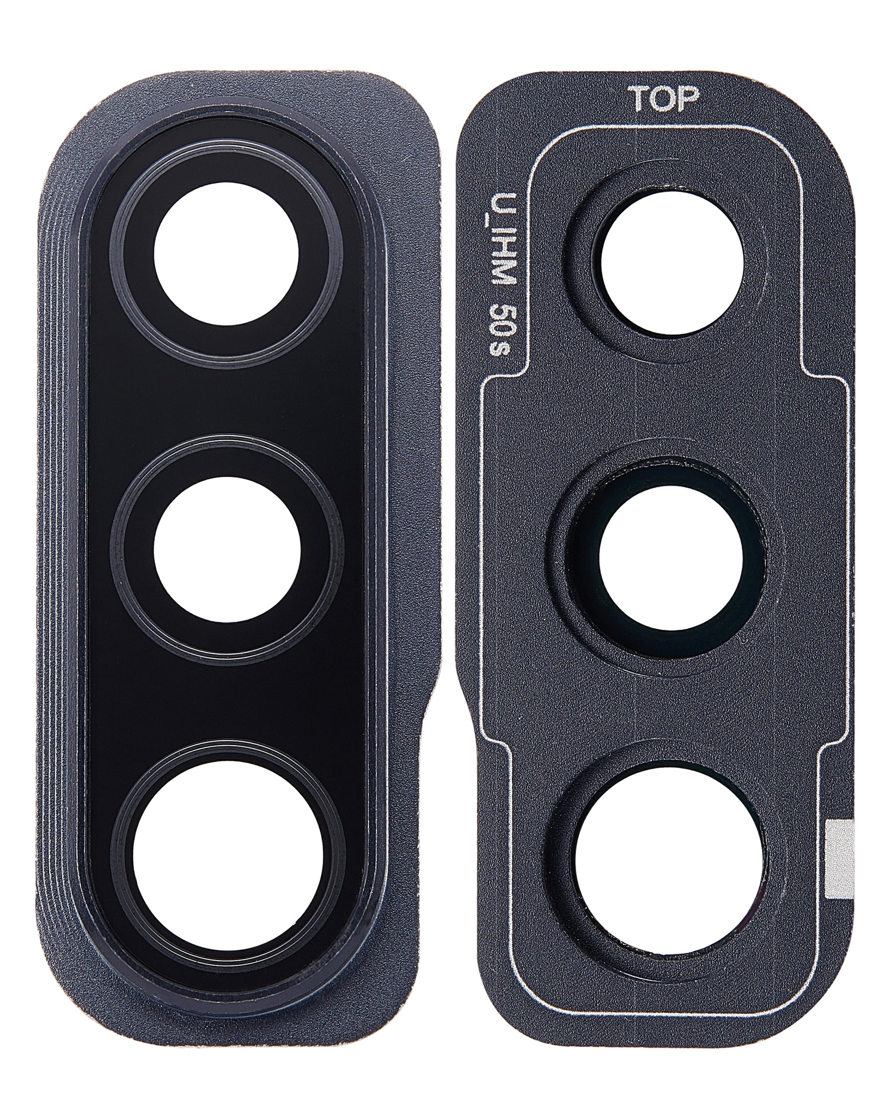Back Camera Glass Lens And Cover Bezel Compatible For Samsung Galaxy A50S (A507 / 2019) (Prism Crush Black)