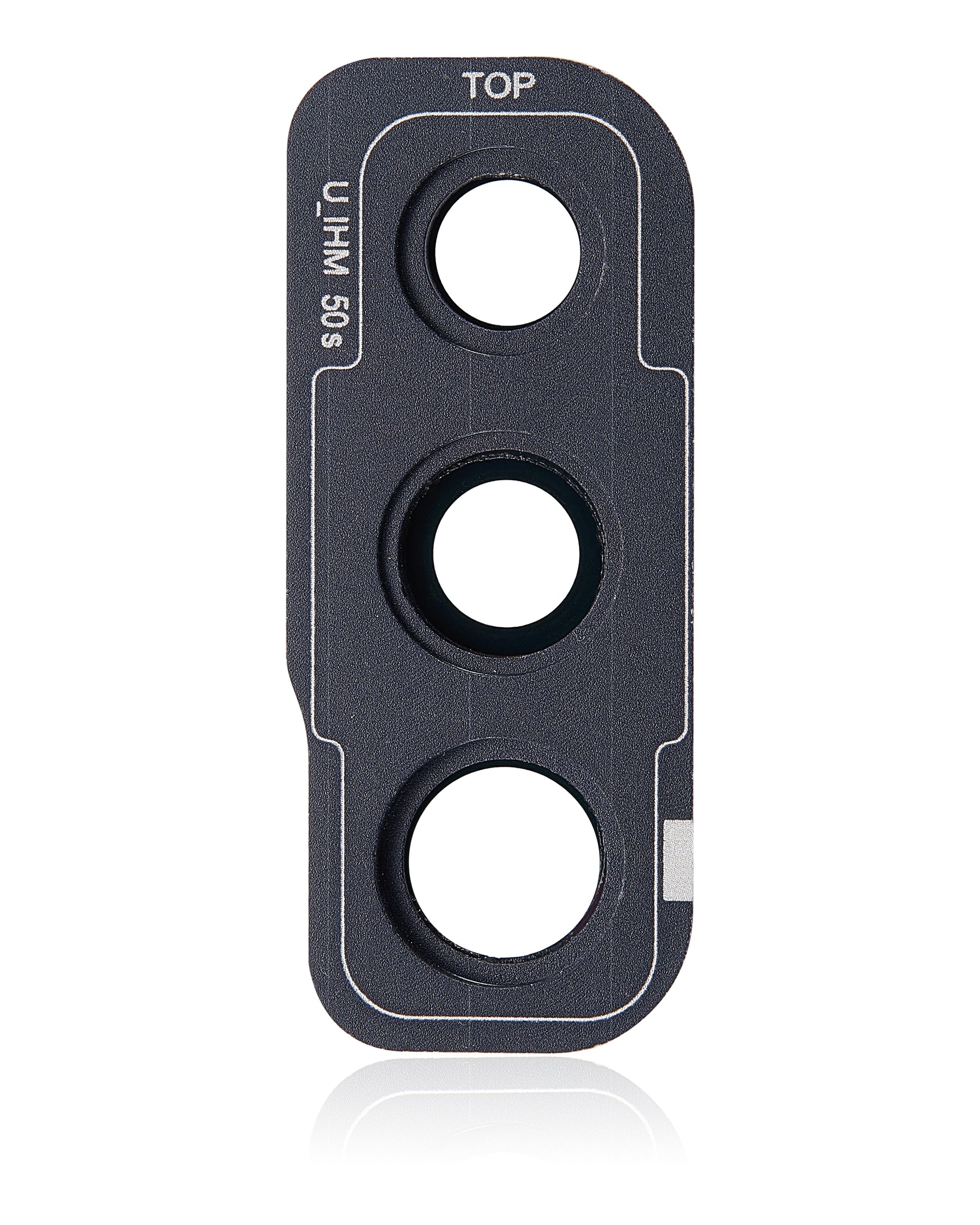 Back Camera Glass Lens And Cover Bezel Compatible For Samsung Galaxy A50S (A507 / 2019) (Prism Crush Black)