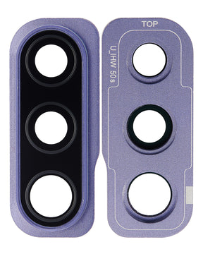Back Camera Glass Lens And Cover Bezel Compatible For Samsung Galaxy A50S (A507 / 2019) (Prism Crush Violet)