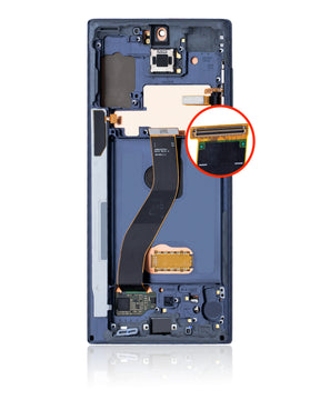 Replacement OLED Assembly With Frame Compatible For Samsung Galaxy Note 10 (Service Pack) (Aura Glow / Silver)