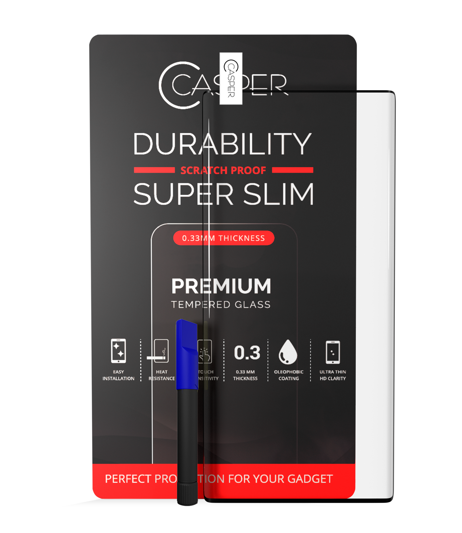 Casper UV Tempered Glass With Glue Compatible For Samsung Galaxy Note 10 Replacement  (Case Friendly) (Retail Pack)