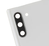 Back Cover Glass With Camera Lens Replacement  Compatible For Samsung Galaxy Note 10 (Service Pack) (Aura White)