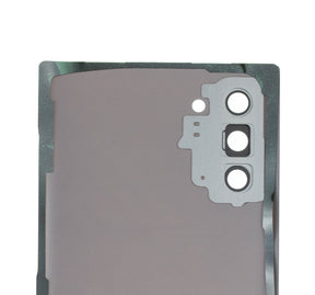 Back Cover Glass With Camera Lens Replacement  Compatible For Samsung Galaxy Note 10 (Service Pack) (Aura White)