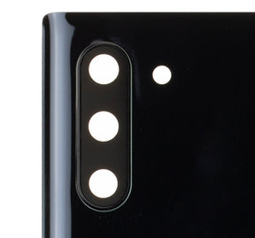 Back Cover Glass With Camera Lens Compatible For Samsung Galaxy Note 10 Replacement  (No Logo) (Vemake) (Aura Black)