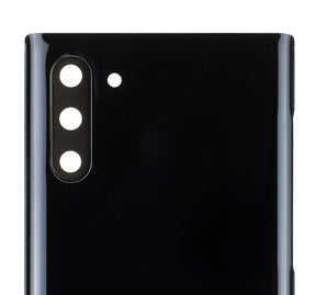 Replacement Back Cover Glass With Camera Lens Compatible For Samsung Galaxy Note 10 (Service Pack) (Aura Black)