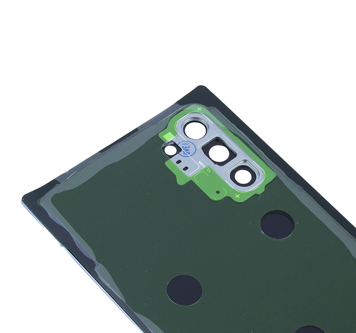 Back Cover Glass With Camera Lens Replacement  Compatible For Samsung Galaxy Note 10 (No Logo) (Vemake) (Aura Red)