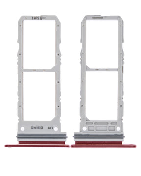 Dual Sim Card Tray Compatible For Samsung Galaxy Note 10 Replacement  (Aura Red)