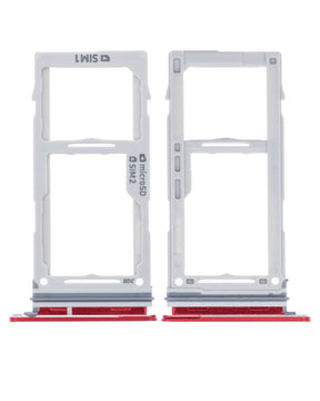 Replacement Dual Sim Card Tray Compatible For Samsung Galaxy S10 / S10 Plus (Cardinal Red)