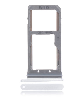 Dual Sim Card Tray Compatible For Samsung Galaxy S7 Replacement  (Silver)