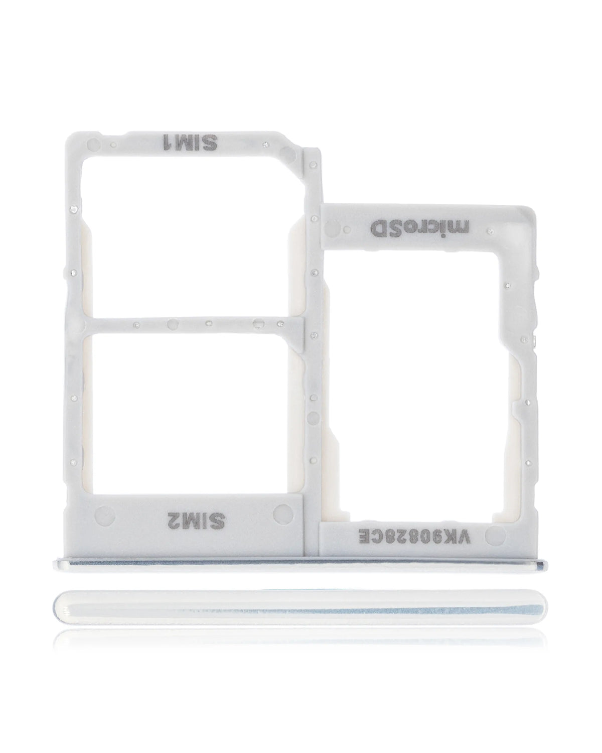 Dual Sim Card Tray Compatible For Samsung Galaxy A40 (A405 / 2019) (White)