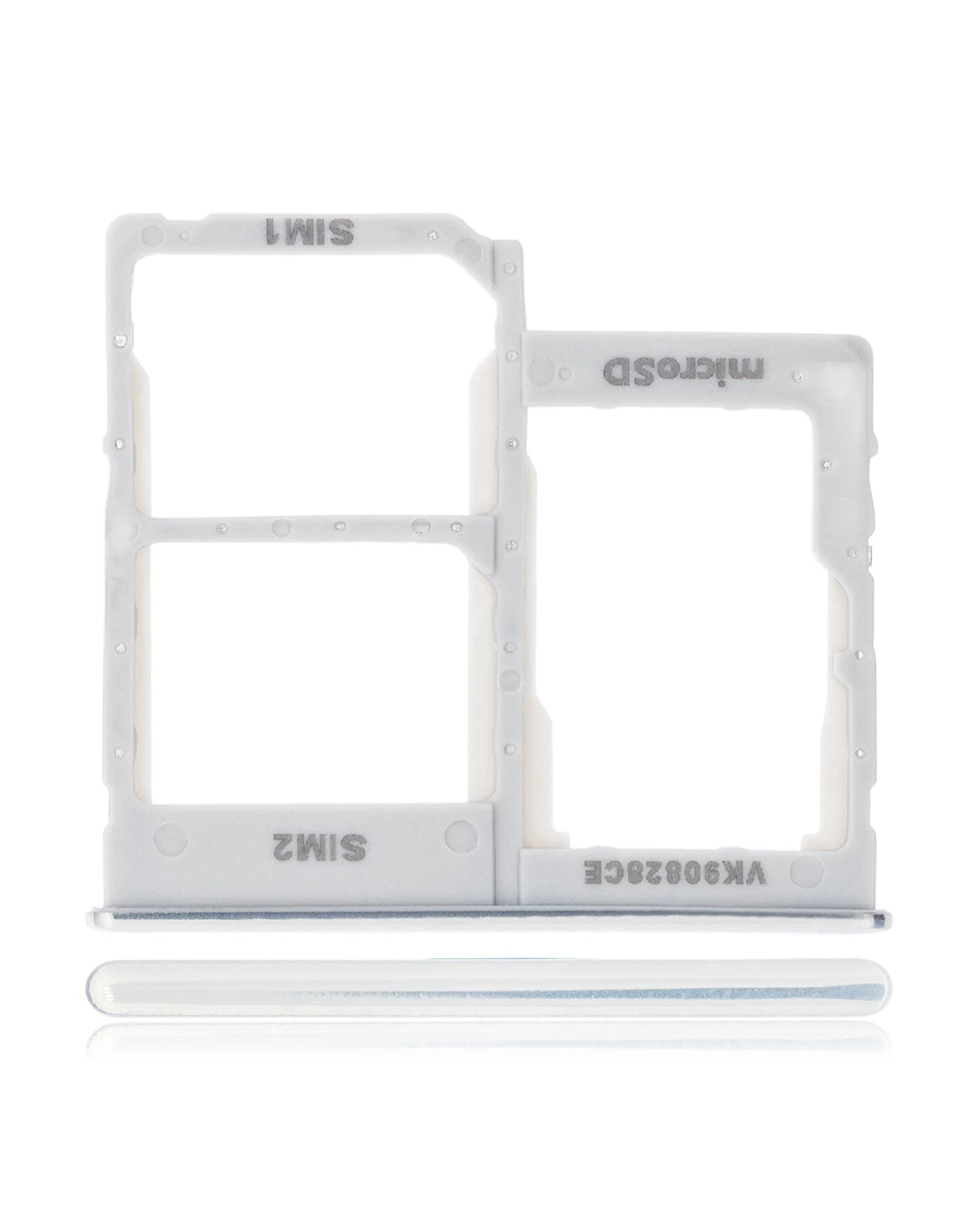 Dual Sim Card Tray Compatible For Samsung Galaxy A40 (A405 / 2019) (White)