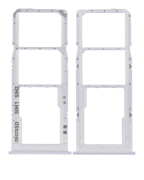 Dual Sim Card Tray Compatible For Samsung Galaxy A30S (A307 / 2019) (White)
