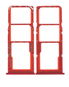 Dual Sim Card Tray Compatible For Samsung Galaxy A21S (A217 / 2020) (Red)