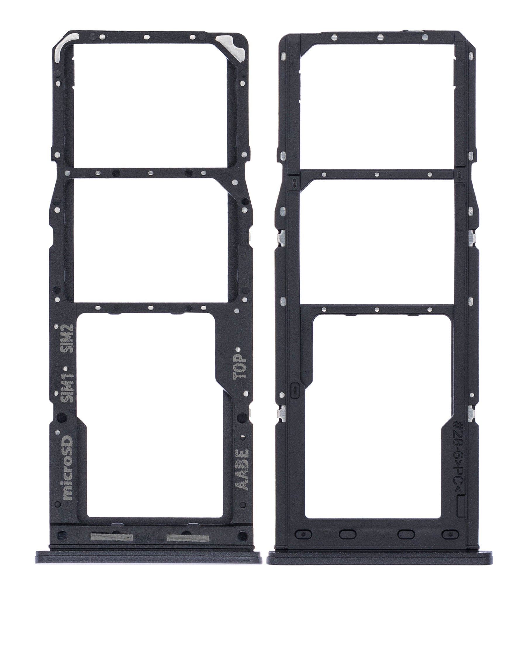 Dual Sim Card Tray Compatible For Samsung Galaxy A12 (A125 / 2020) (Black)