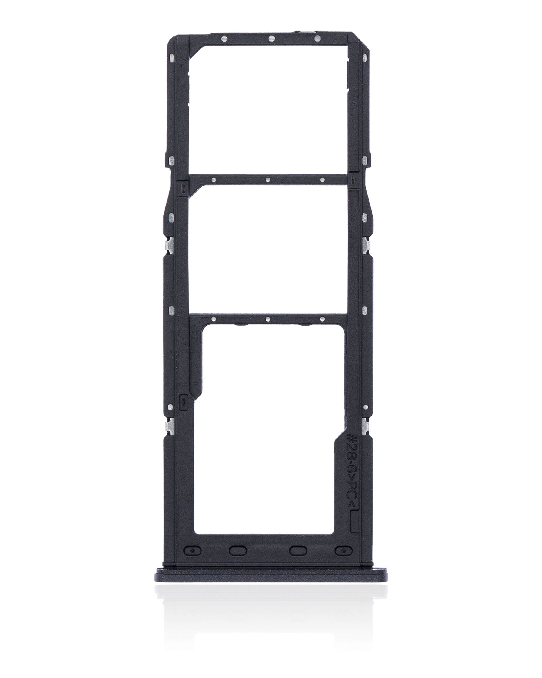 Dual Sim Card Tray Compatible For Samsung Galaxy A12 (A125 / 2020) (Black)