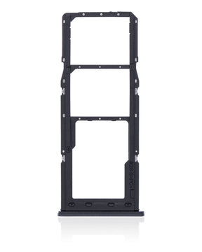 Dual Sim Card Tray Compatible For Samsung Galaxy A12 (A125 / 2020) (Black)