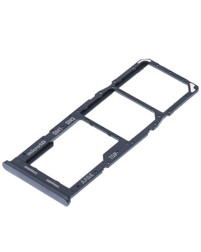 Dual Sim Card Tray Compatible For Samsung Galaxy A12 (A125 / 2020) (Black)