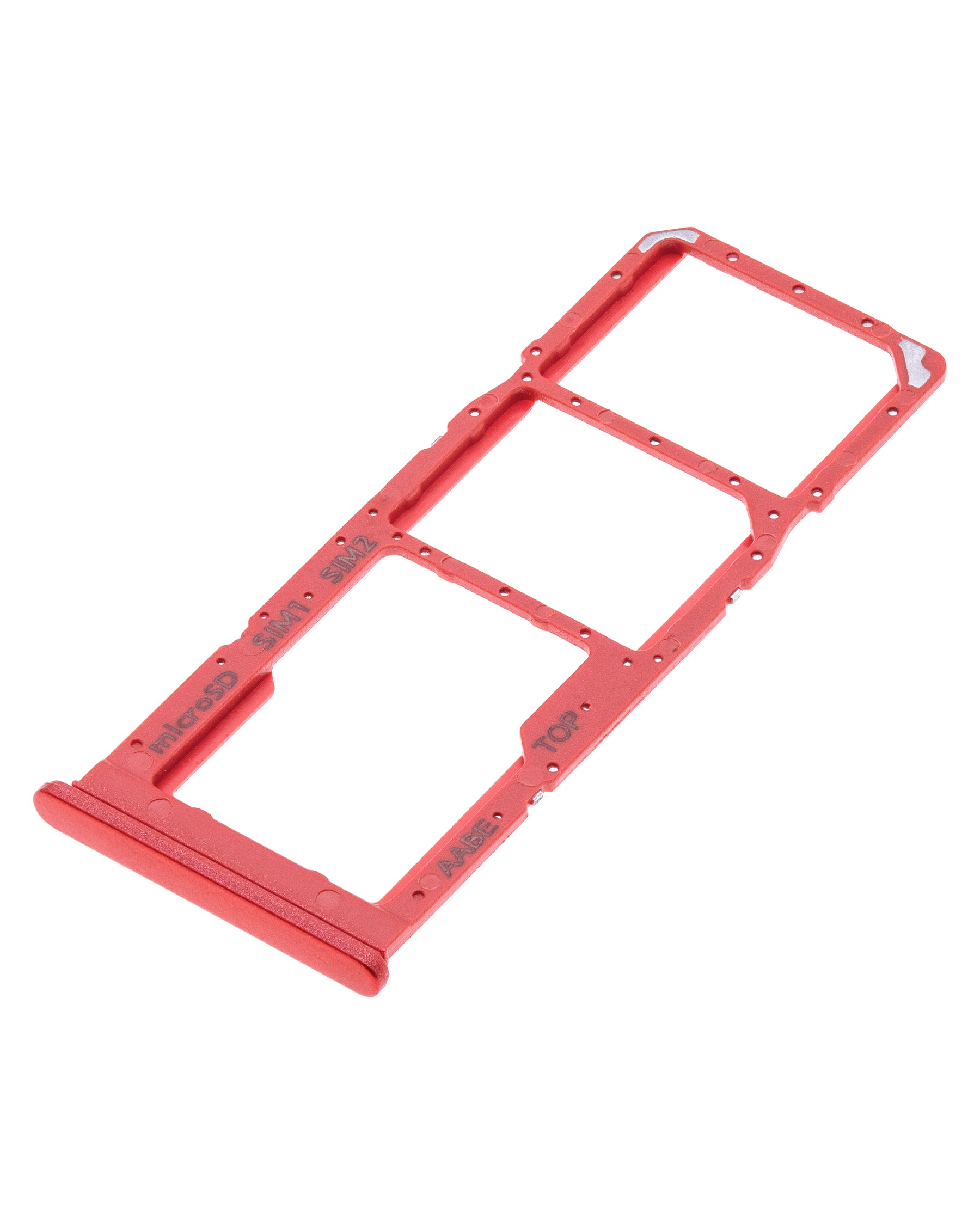 Dual Sim Card Tray Compatible For Samsung Galaxy A12 (A125 / 2020) (Red)