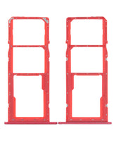 Dual Sim Card Tray Compatible For Samsung Galaxy A11 (A115 / 2020) (Red)