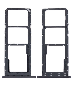 Dual Sim Card Tray Compatible For Samsung Galaxy A02S (A025 / 2020) / A03 (A035 / 2021) (Black)