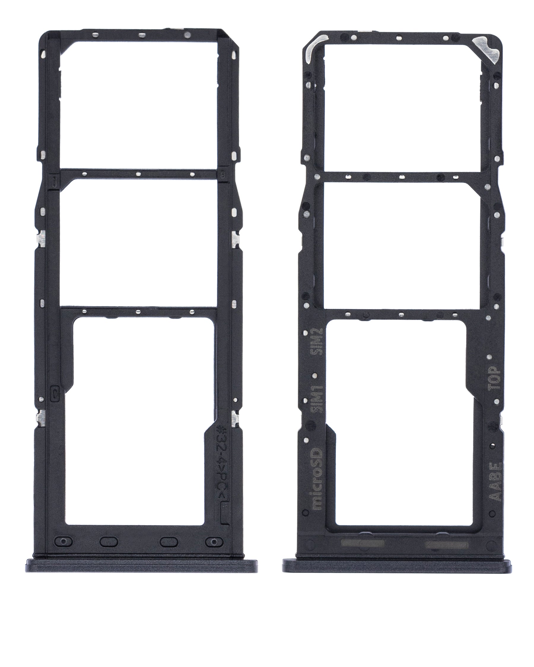 Dual Sim Card Tray Compatible For Samsung Galaxy A02 (A022 / 2020) (Black)