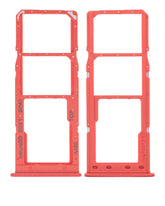 Dual Sim Card Tray Compatible For Samsung Galaxy A02 (A022 / 2020) (Red)