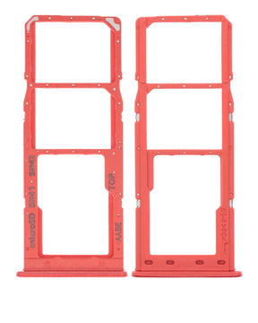 Dual Sim Card Tray Compatible For Samsung Galaxy A02 (A022 / 2020) (Red)