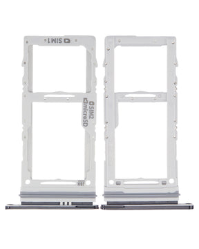 Dual Sim Card Tray Replacement Compatible For Samsung Galaxy A71 5G (A716 / 2020) (Prism Cube Black)