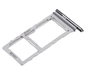 Dual Sim Card Tray Replacement Compatible For Samsung Galaxy A71 5G (A716 / 2020) (Prism Cube Black)