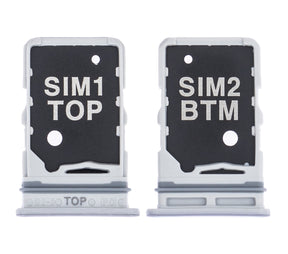 Dual Sim Card Tray Replacement Compatible For Samsung Galaxy A80 (A805 / 2019) (Ghost White)