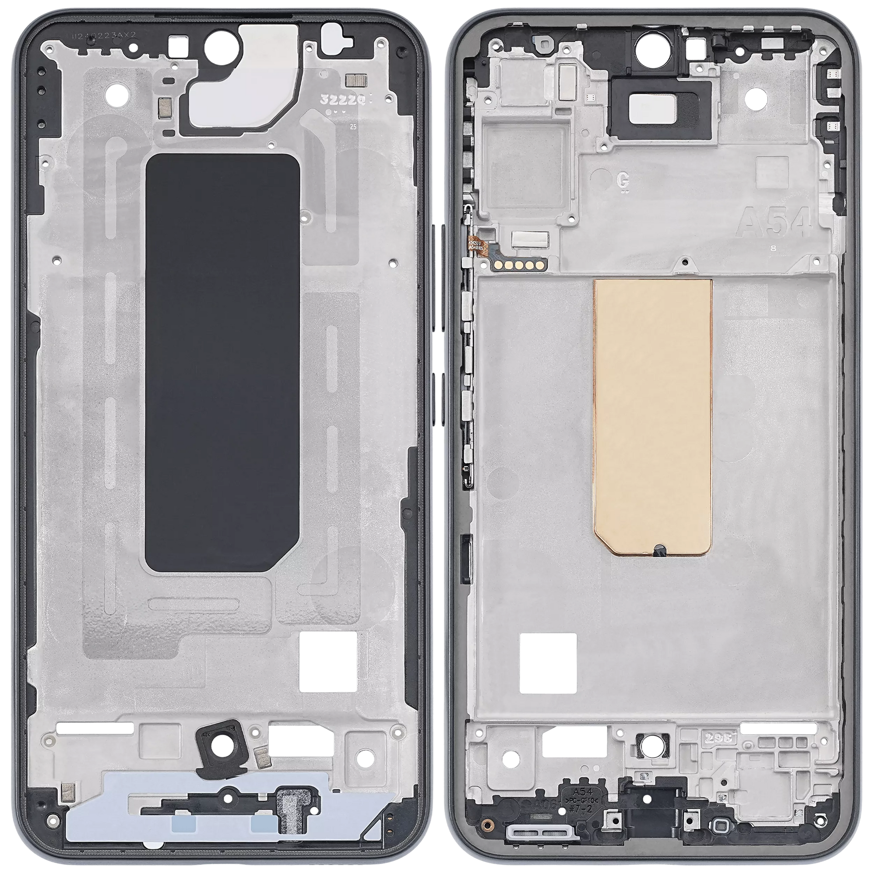 Mid-Frame Housing Replacement Compatible For Samsung Galaxy A54 5G (A546 / 2023) (International Version) (Graphite)