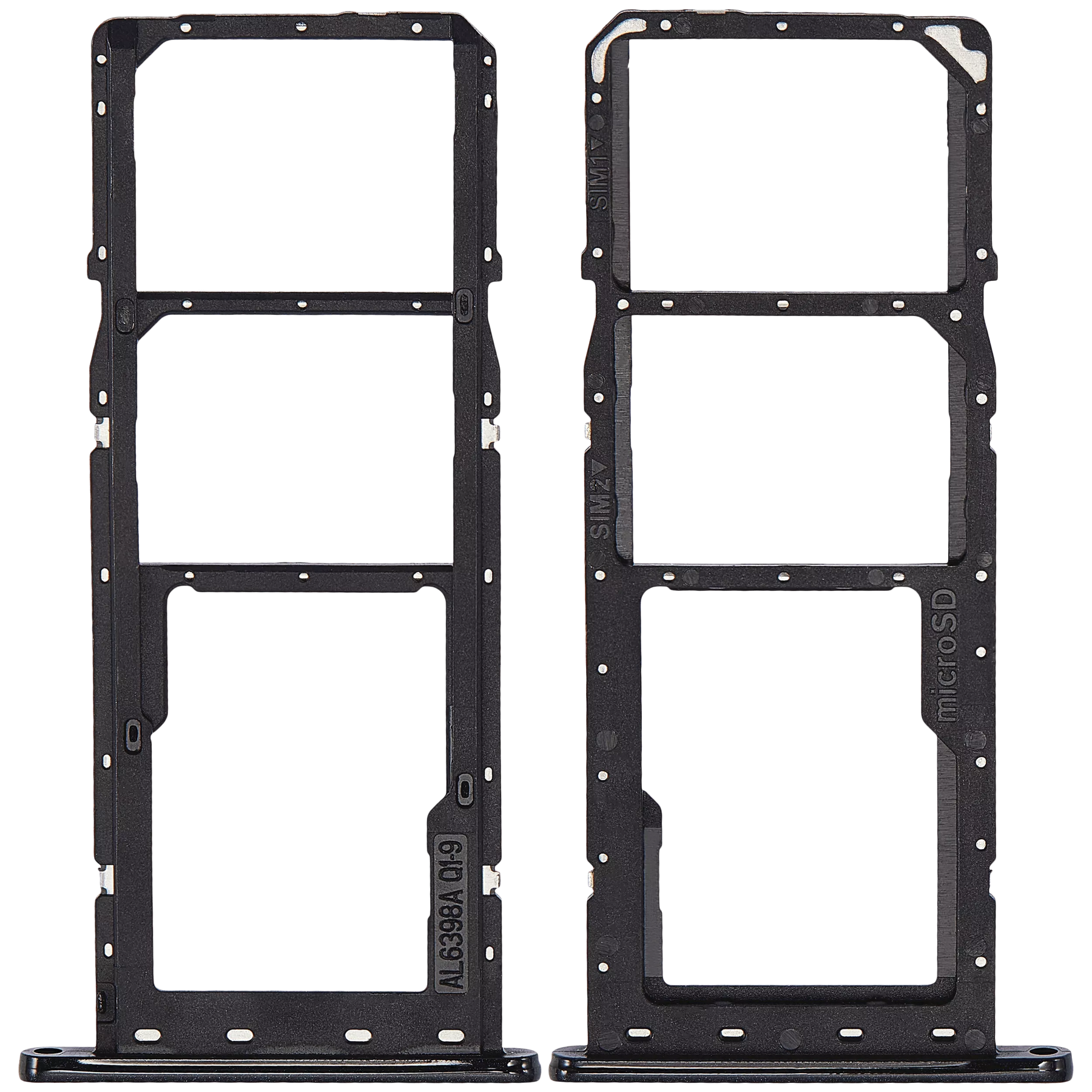 Dual Sim Card Tray Compatible For Samsung Galaxy A04E (A042 / 2022) (Black)