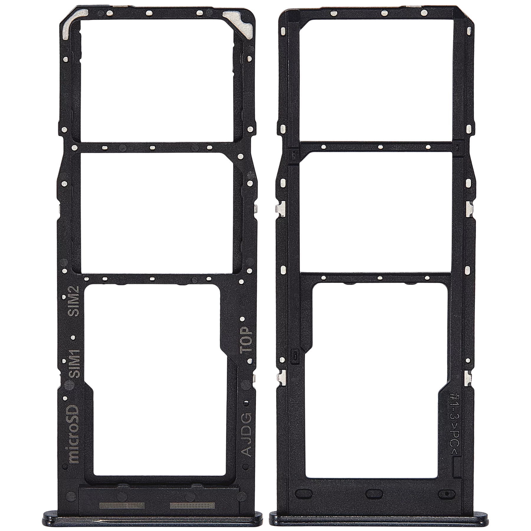 Dual Sim Card Tray Compatible For Samsung Galaxy A04S (A047 / 2022) (Black)