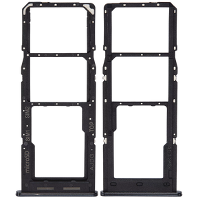 Dual Sim Card Tray Compatible For Samsung Galaxy A04S (A047 / 2022) (Black)