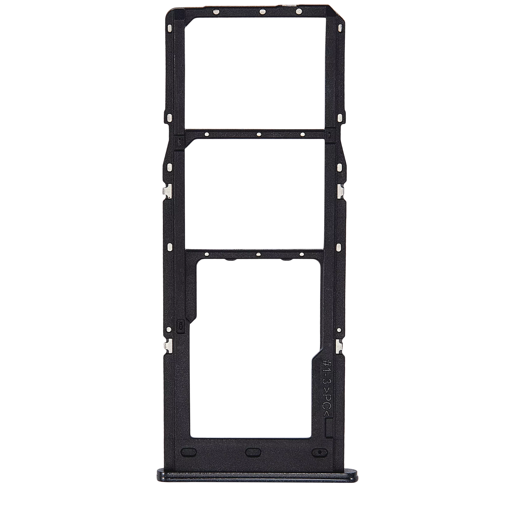 Dual Sim Card Tray Compatible For Samsung Galaxy A04S (A047 / 2022) (Black)