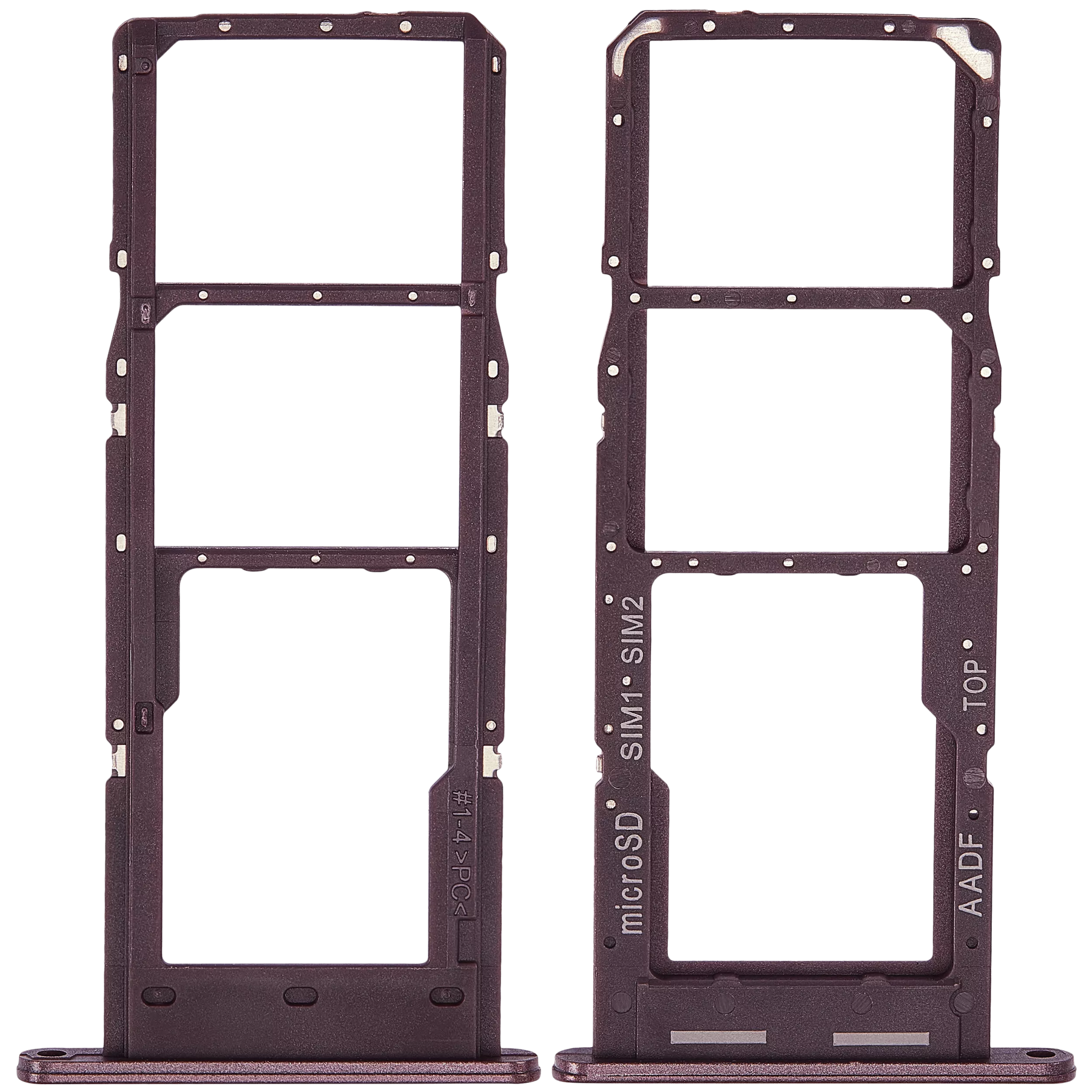 Dual Sim Card Tray Compatible For Samsung Galaxy A14 5G (A146F / 2023) (Dark Red)