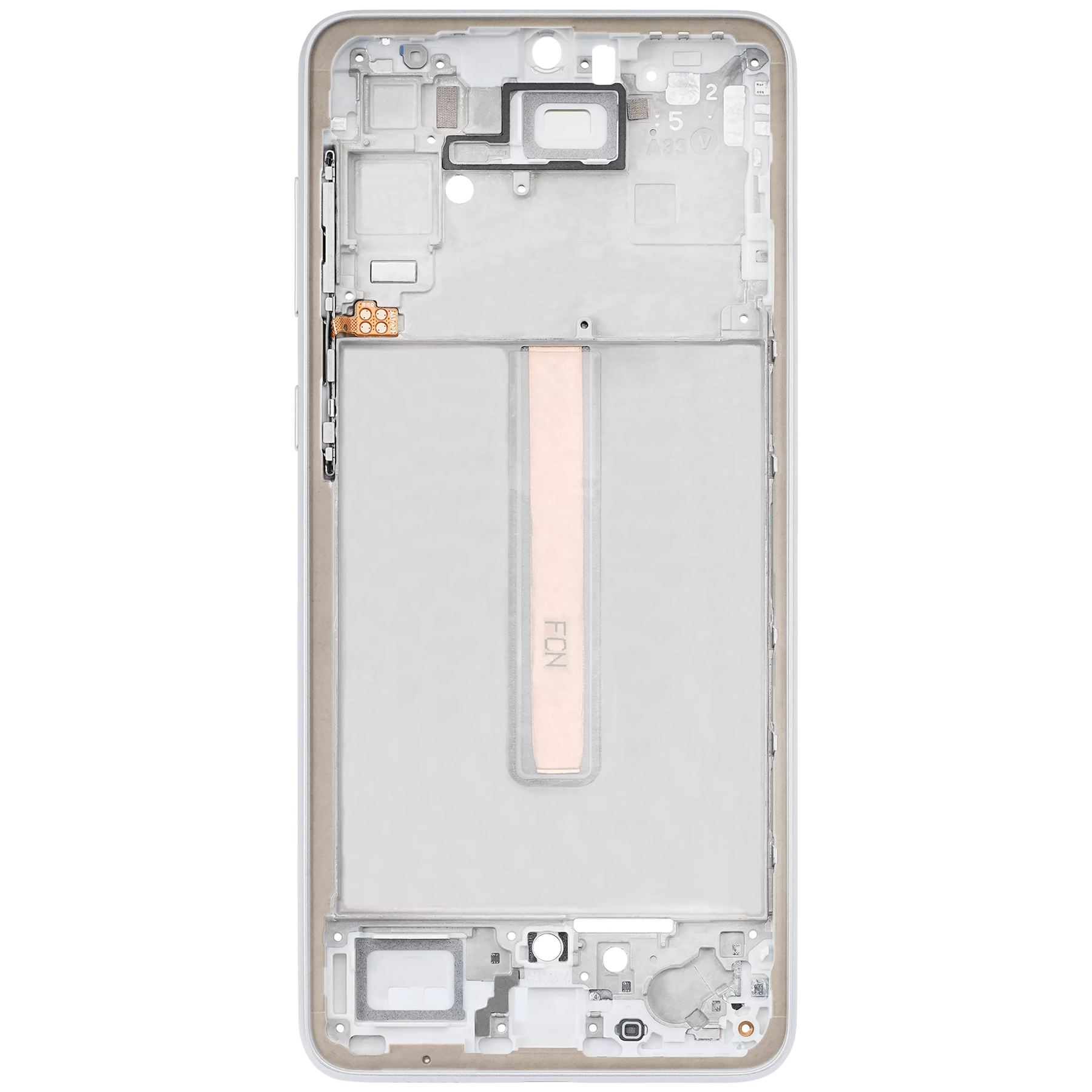 Mid-Frame Housing Compatible For Samsung Galaxy A33 5G (A336 / 2022) (White)