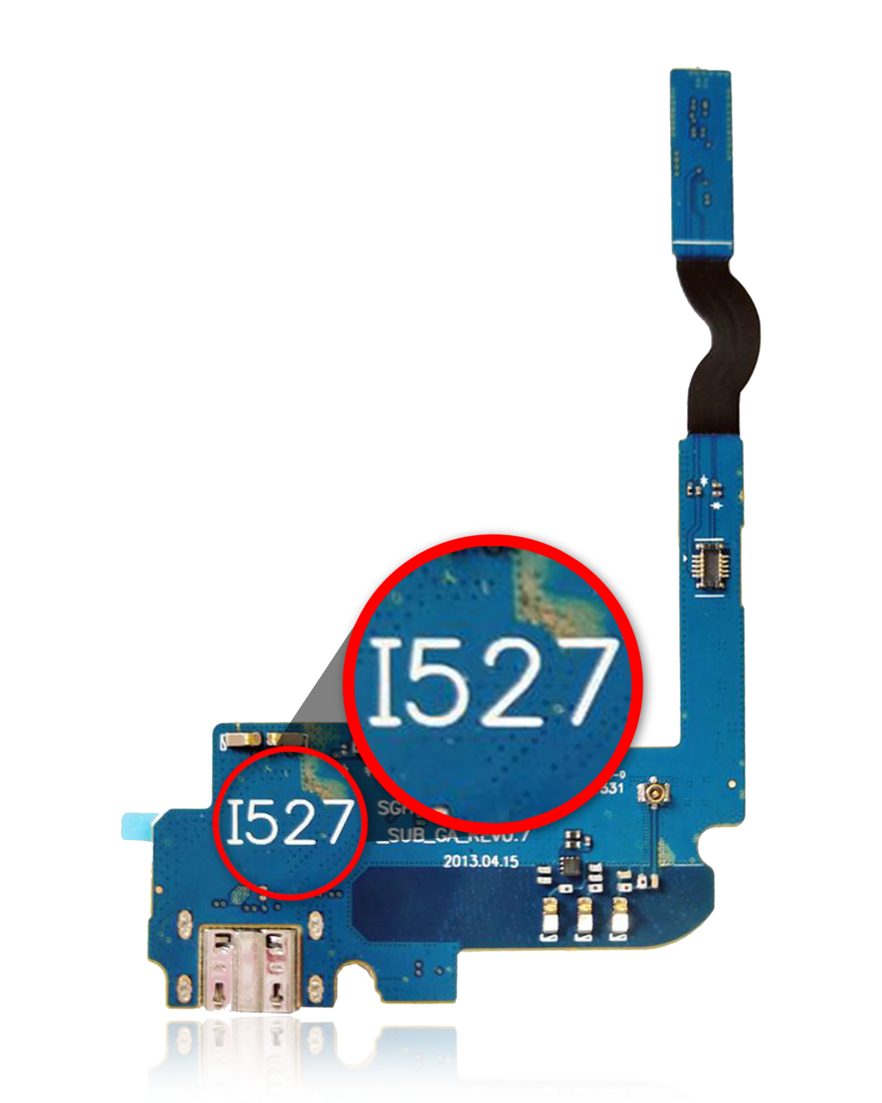Charging Port Flex Cable Compatible For Samsung Galaxy Mega 6.3 Replacement  (i527) (AT&T) (Premium)