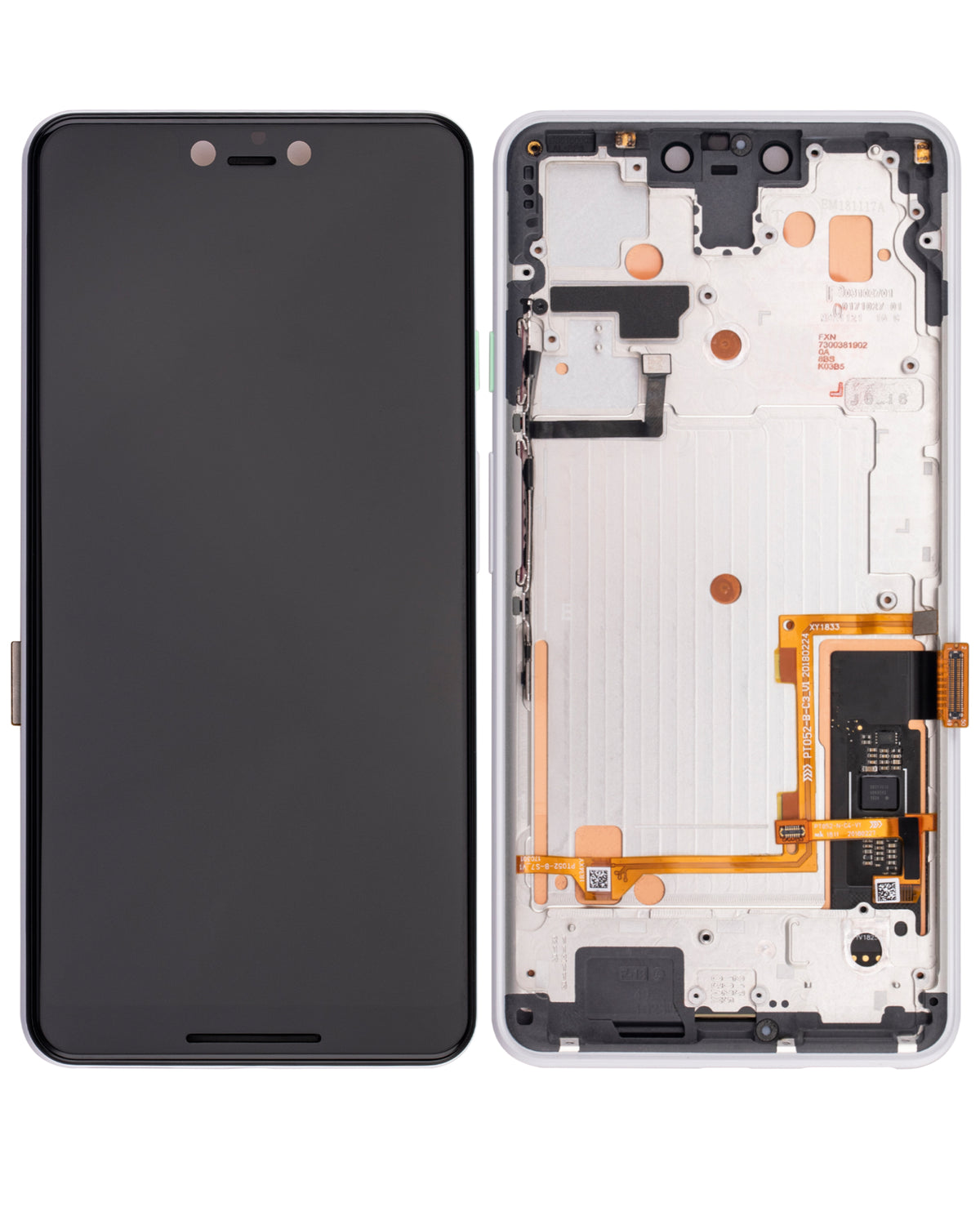 OLED Assembly With Frame Compatible For Google Pixel 3 XL Replacement (Refurbished) (Clearly White)