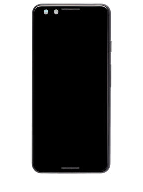 OLED Assembly With Frame Compatible For Google Pixel 3 Replacement (Genuine OEM) (Just Black)