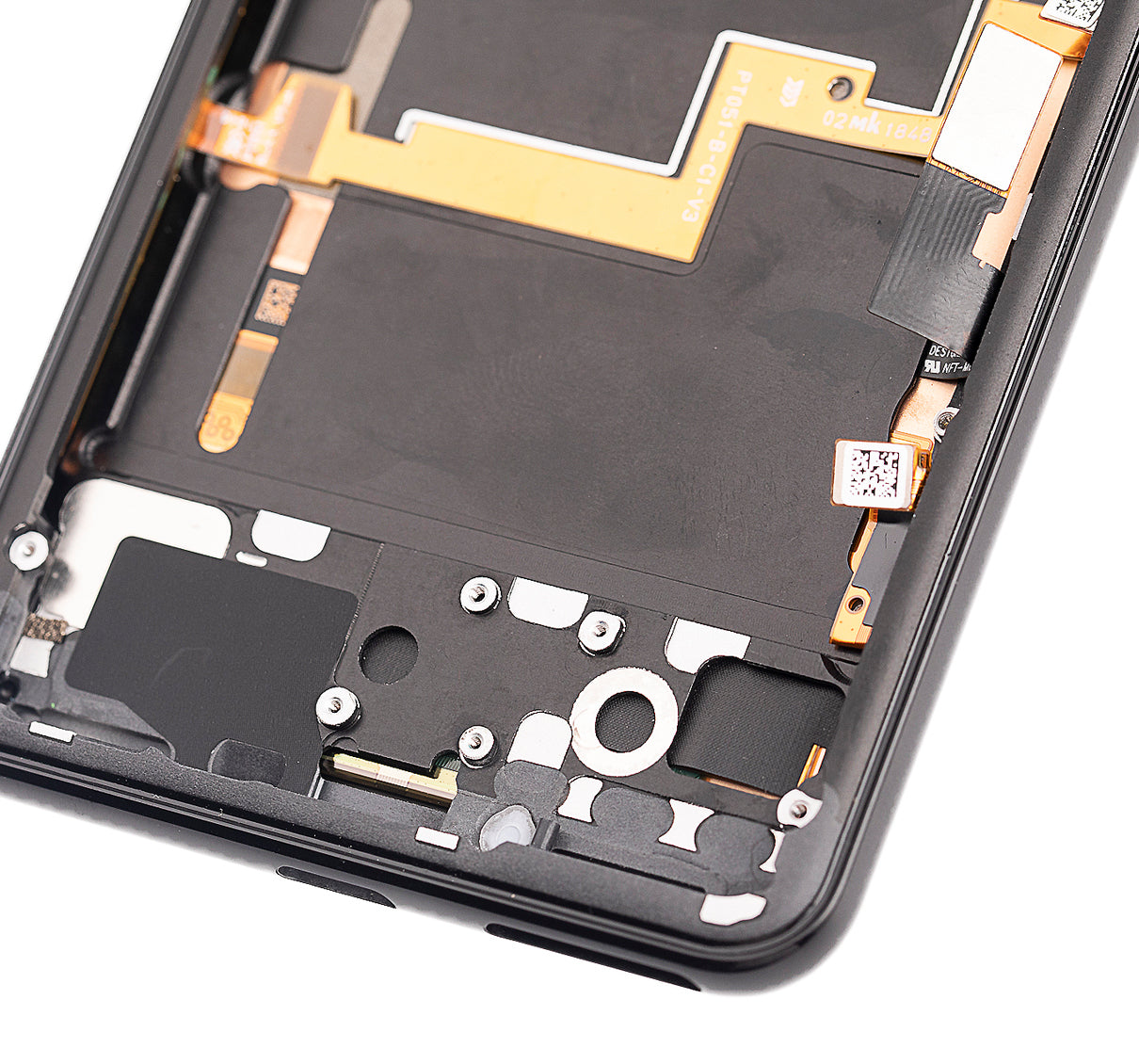 OLED Assembly With Frame Compatible For Google Pixel 3 Replacement (Genuine OEM) (Just Black)