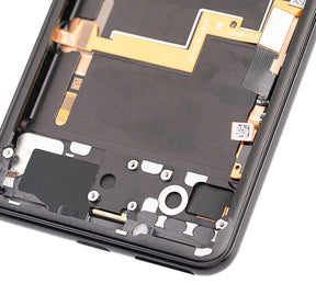 OLED Assembly With Frame Compatible For Google Pixel 3 Replacement (Genuine OEM) (Just Black)