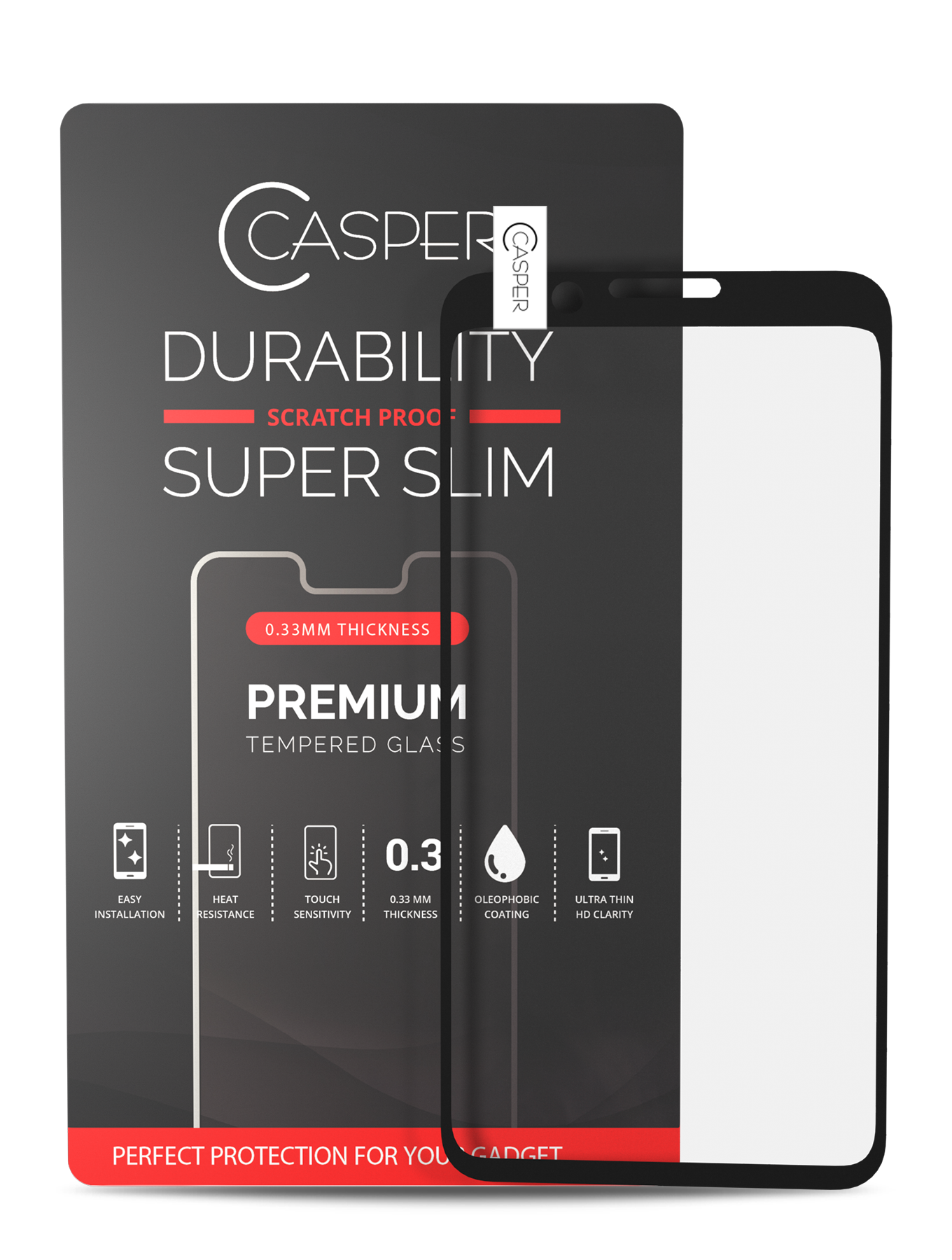 Replacement Casper Tempered Glass Compatible For Google Pixel 3 (Retail Pack) (Clear)