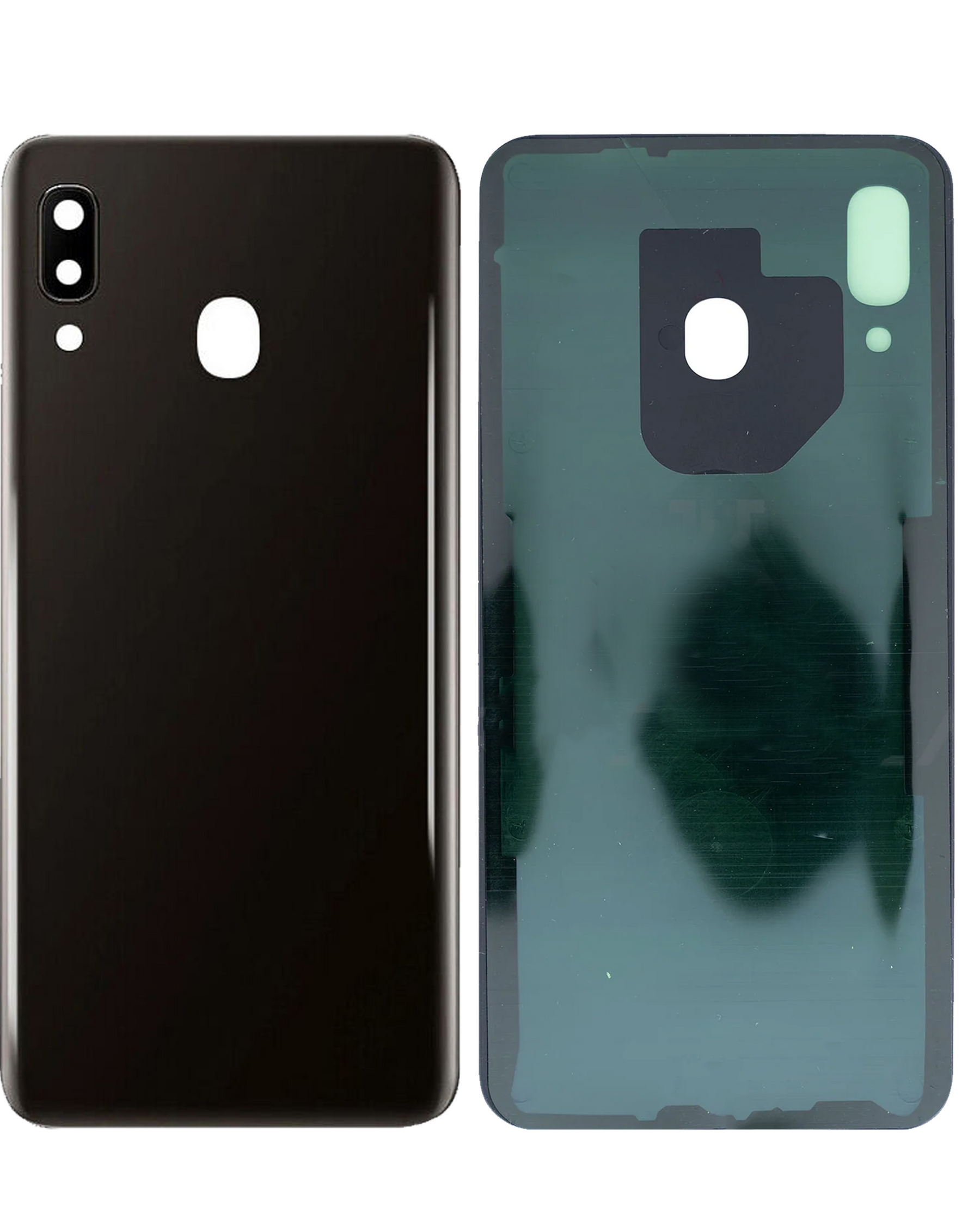 Back Cover Glass With Camera Lens Compatible Samsung Galaxy A20 (A205 / 2019) (Black) (Service Pack)