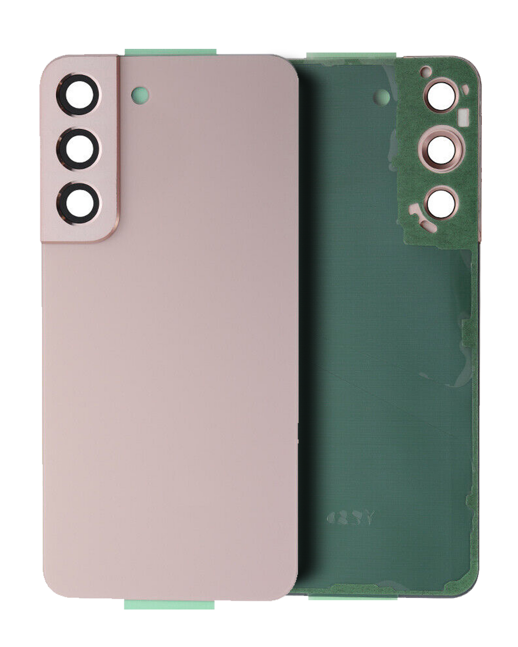 Back Cover Glass With Camera Lens Compatible Samsung Galaxy S22 5G Replacement (Pink Gold) (Service Pack)