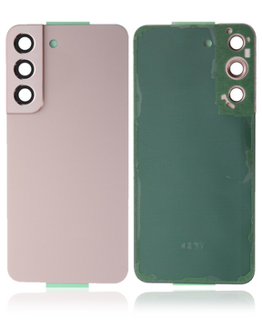 Back Cover Glass With Camera Lens Compatible Samsung Galaxy S22 5G Replacement (Pink Gold) (Service Pack)