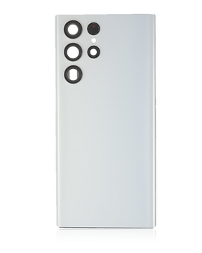 Replacement Back Cover Glass With Camera Lens Compatible Samsung Galaxy S22 Ultra (Service Pack) (White)
