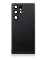 Back Cover Glass With Camera Lens Compatible Samsung Galaxy S22 Ultra Replacement (Service Pack) (Phantom Black)