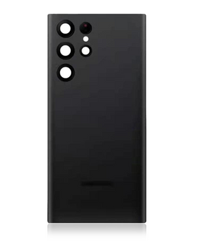 Back Cover Glass With Camera Lens Compatible Samsung Galaxy S22 Ultra Replacement (Service Pack) (Phantom Black)