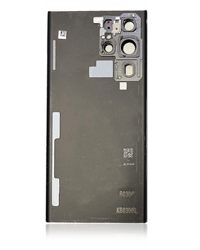 Back Cover Glass With Camera Lens Compatible Samsung Galaxy S22 Ultra Replacement (Service Pack) (Phantom Black)